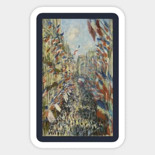 The Rue Montorgueil by Claude Monet Sticker